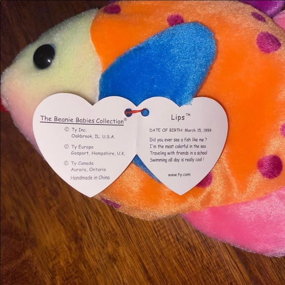 1999 Lips Ty Beanie Baby - Picture 3 of 3